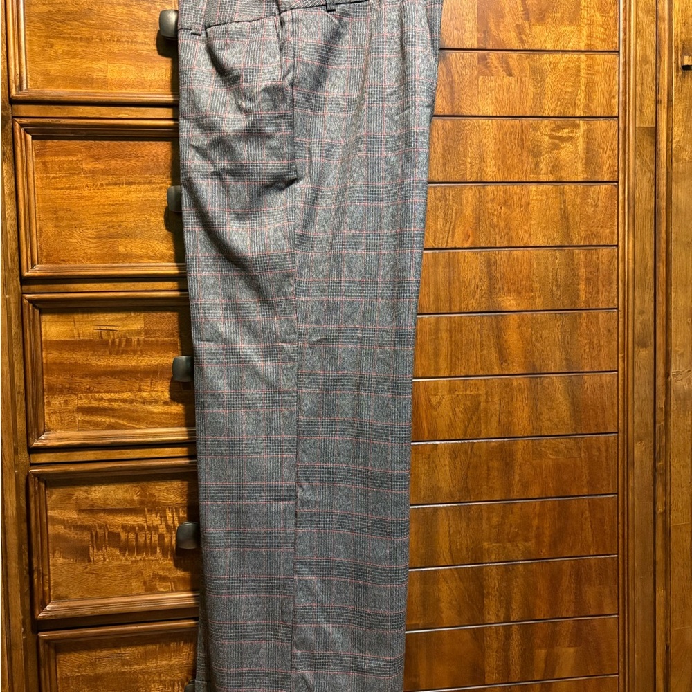 Ashley Stewart Cuffed Plaid Women's Trousers